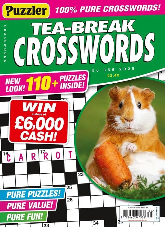 Puzzler Tea-Break Crosswords - Issue 356 2025